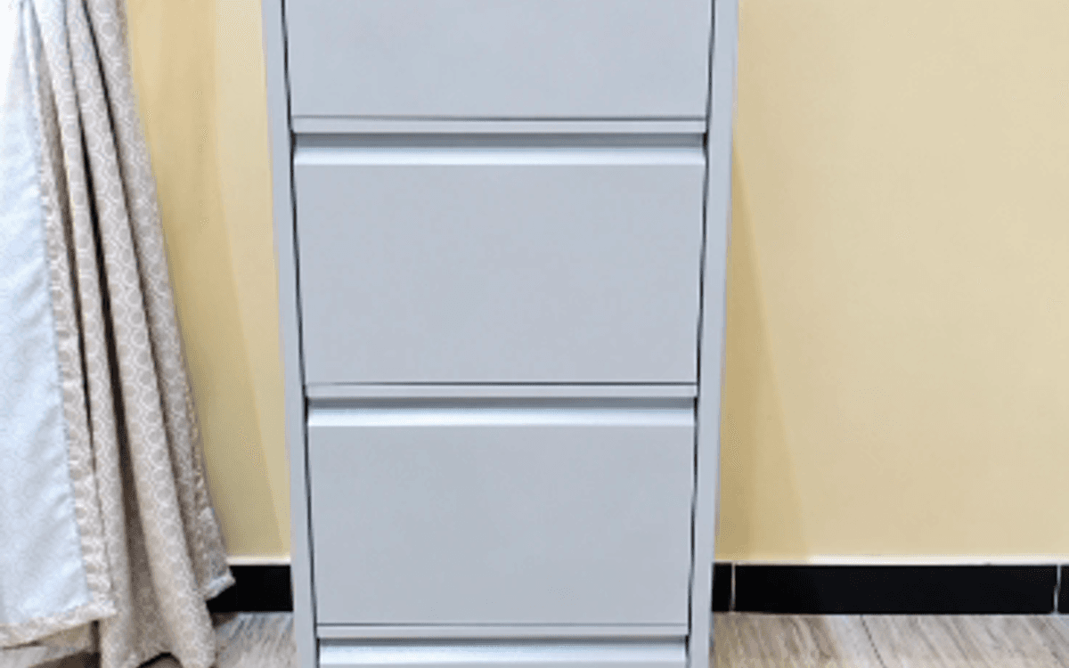 Custom storage cabinet installation